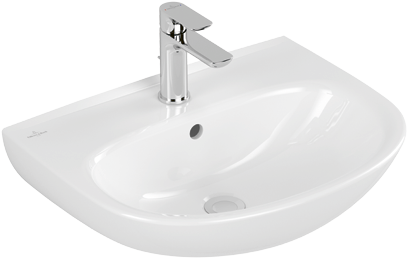 O.novo Washbasin, 550x440x180mm, without overflow, White Alpin CeramicPlus