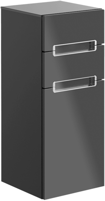 Subway 2.0 Seitenschrank, 2 Schubladen, 356x857x370mm, Korpus: Taupe, Front: Taupe