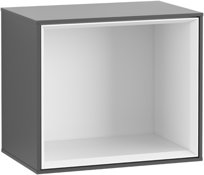 Finion Schapmodule, 418x356x270mm, Corpus: Silk Grey Matt Lacquer, Front: Silk Grey Matt Lacquer, Rekelement: Anthracite Matt Lacquer