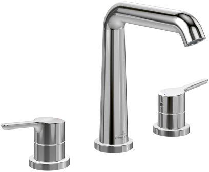 Skyla Three-hole basin mixer, Without waste, Matt Black