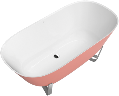 Antheus Baignoire en îlot Couleur à la demande , 1550x750mm, Stone White