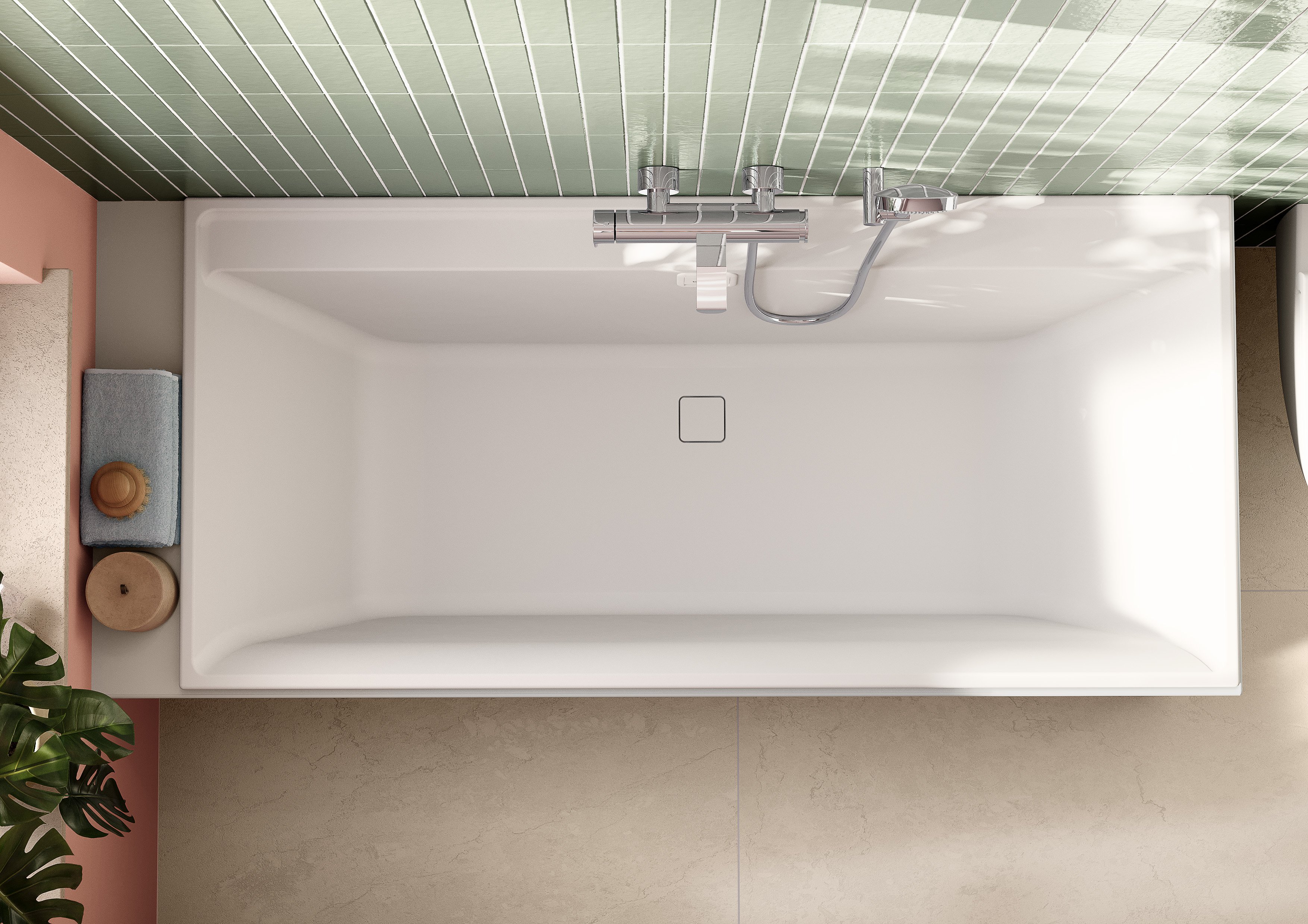 Collaro Airpool Entry (AE) mit Whirlpoolsystem Airpool Entry (AE), 1800x800mm Stone White