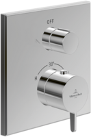 Villeroy & Boch Conum Unterputz-Thermostat mit Zweiwege-Mengenregulierung, Brushed Nickel Matt