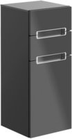 Villeroy & Boch Subway 2.0 Seitenschrank, 2 Schubladen, 356x857x370mm, Korpus: Volcano Black, Front: Volcano Black